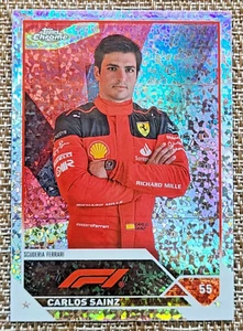 2023 Topps Chrome Formula 1 F1 Carlos Sainz Mini Diamond SP/299 #18 - Picture 1 of 2