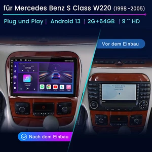 Radio de coche Android 64 GB para Mercedes Benz Clase S W220 1998-2005 GPS Navi DAB - Imagen 1 de 11