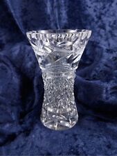 Vintage Irish Galway Hand Cut Crystal Bud Vase in "Leah" Pattern 