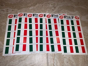 Flag-It Decal Stickers 60 Italy Flags Removable Self-Adhesive - Picture 1 of 1