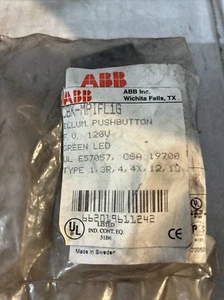 ABB CBK-MPIFL1G ILLUMINATED GREEN LED PUSHBUTTON 120V (SP101) - Picture 1 of 5