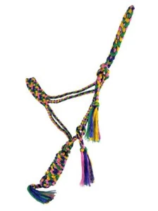 Showman Woven Rainbow Color Nylon Muletape Halter w/ Removable Lead - Picture 1 of 1