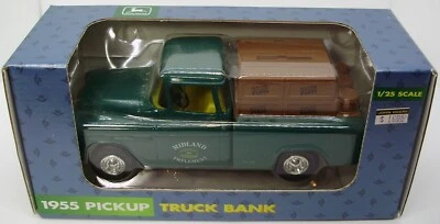 ERTL 1955 Pickup Truck Bank – John Deere Midland Implement – 1:25 - Image 1 of 4
