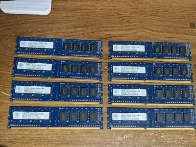8 LOT - Nanya 4GB PC3-12800U DDR3 1600MHz Dimm Memory RAM PC Computer - Image 1 of 2