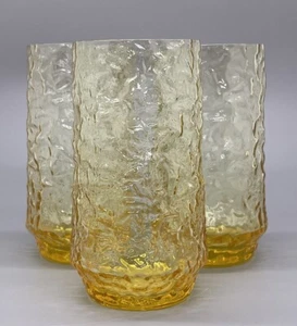Lenox Impromptu Amber Hand Blown Crystal Water Glass Ice Tea Tumblers Set of 3 - Picture 1 of 4
