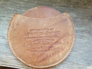 J J Warren Co Worcester MA Fine Leather Canvas Goods Small Leather Coin Purse ? - Picture 1 of 10