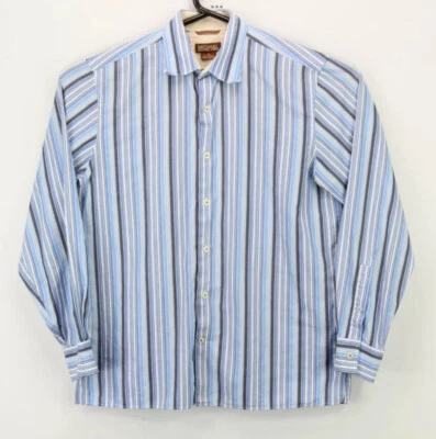 Camisa Michael Kors Hombre Abotonada Cuello LS Mediana Multicolor Rayas (2372) Foto 1 de 4