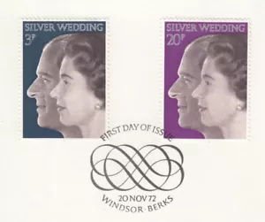 Queen Silver Wedding GB Used Windsor 1972 ON PIECE (141360) - Picture 1 of 1