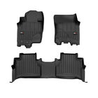 Fußmatten Automatten für Nissan Navara IV 2014-2023 OMAC Premium 3D Schwarz TPE
