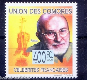 Arman, French Sculpture, Painting, Printmaking, Comoros 2009 MNH - Picture 1 of 1