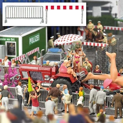 (5,99€/m) BUSCH 1018 Absperrgitter-Set H0 ca. 100 cm, Bausatz, Neu - Bild 1 von 2