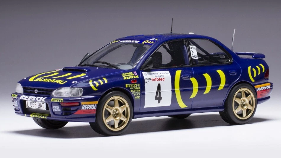 Modellino auto scala 1:24 Ixo SUBARU IMPREZA 555 WRC RALLY TOUR DE CORSE 1995 v - Immagine 1 di 1