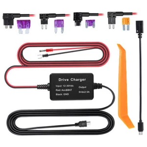 Dash Cam Hard Wire Kit for Goodyear / Nextbase / Universal Camera Mini Micro USB - Picture 1 of 7