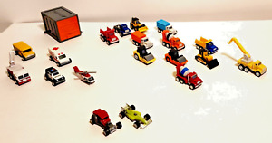Lot Of 19 piece DRIVEN by BATTAT Pocket Series Mini Vehicles Construction Police