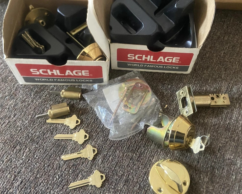 2 Schlage B660P deadbolts  with primus high security cylinder - Image 1 of 1