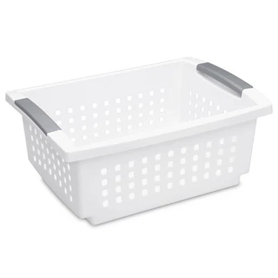 Sterilite Medium Sized Stackable Storage & Organization Basket, White (20 Pack) - Image 1 of 4