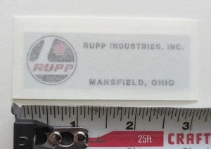 RUPP  Reproduction #15542A  SERIAL NUMBER DECAL 1970 to early 1971 Mini Bike - Picture 1 of 1
