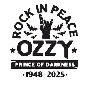Ozzy Osbourne Aufkleber Prince Of Darkness gestanzt laminiert - Bild 1 von 2