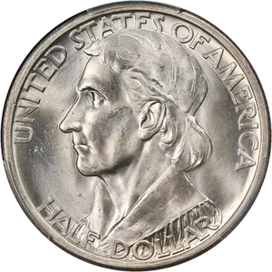 1936-D Boone Commem Half Dollar PCGS MS64 Blast White Nice Eye Appeal - Picture 1 of 4