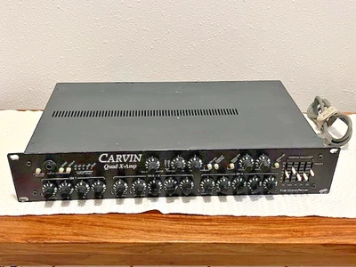 CARVIN Quad X-Amp Tube Guitar Preamp - VG Working Condition! Made in USA - Image 1 of 4