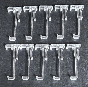 Set Of 10 - 3 1/4 Inch Valance Clips Clear For Faux Wood & Wood Blinds 3.25" - Picture 1 of 6