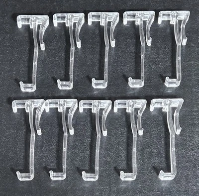 Juego de 10 - 3 1/4 pulgadas clips de cenefa transparentes para persianas de imitación de madera y madera 3,25" Foto 1 de 4