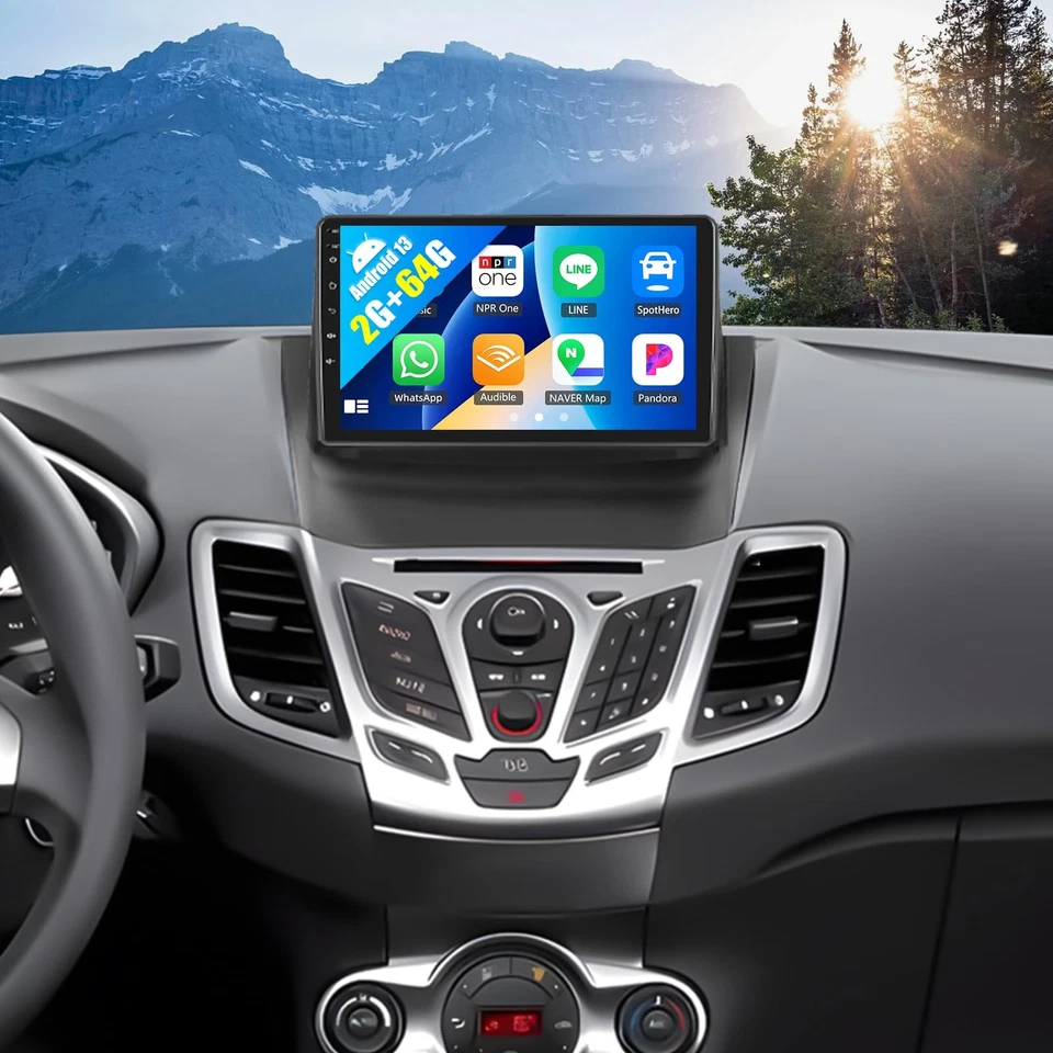 9" Touch Stereo with Wireless Carplay & Android Auto for 2009-2014 Ford Fiesta - Image 1 of 4