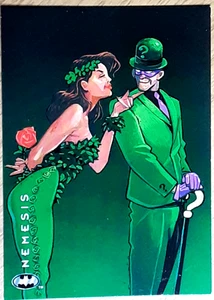 1994 Batman Saga Of The Dark Knight Card 53 THE RIDDLER / POISON IVY. - Picture 1 of 3
