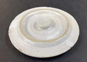 LID ONLY Stoneware ANTIQUE Crock Jar Lid Primitive 4 1/2" Diameter - Picture 1 of 12