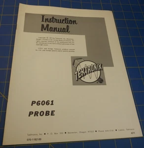 Tektronix P6061 Probe Instruction Manual 070-1182-00 - Picture 1 of 4