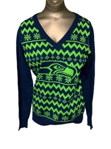 NWT Seattle Seahawks FOCO NFL Official Vneck Sweater Size XL - Picture 1 of 3