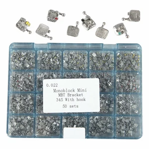 1000pcs Dental Orthodontics Monoblock Brackets Brace MINI MBT.022 345 Hooks SA - Bild 1 von 11