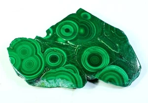 143 CT NATURAL FLOWER PLUME MALACHITE POLISH SLAB TILE UNTREATED GEMSTONE MJ-325 - Picture 1 of 6