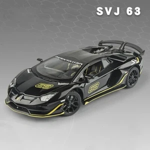 1:24 Lamborghini Aventador SVJ Diecast Alloy Sports Car Model Light & Sound Gift - Picture 1 of 23