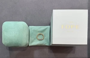Anillo Flexible FOPE Italia FLEX IT FLEXIT Diamante 0.07ct Oro Blanco Rosa 18k Talla S - Imagen 1 de 10