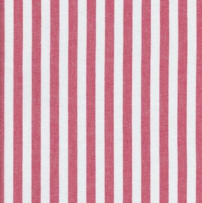 Textiles français Woven Marine Stripe fabric Red 1cm 100% Cotton per half metre