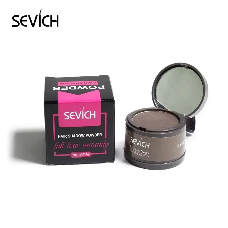 Paquete de 2 correctores en polvo para cabello impermeables Sevich para cubrir raíces marrón oscuro Foto 1 de 1