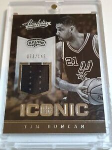2016 Panini Absolute Tim Duncan #PATCH /149 Game Worn Jersey - Rare