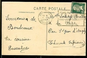 FRANCE Olympic Games Paris 1924 postcard Olympic cancel Bordeaux during Games - Picture 1 of 1