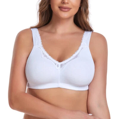 Womens Plus Size Wireless Bra Support Comfort Full Coverage Unlined No Underwire - Image 1 of 4