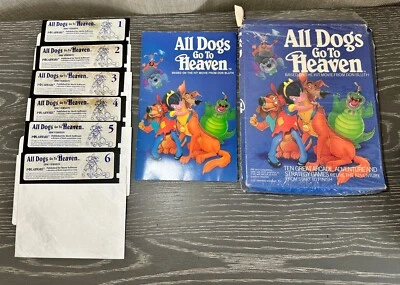 All Dogs Go To Heaven Floppy Disk 5.25” | Box Has Wear | Untested | Rare - Image 1 of 4