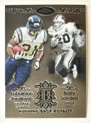 2007 Topps Chrome Barry Sanders LaDainian Tomlinson Running Back Royalty Dual RB - Image 1 of 4