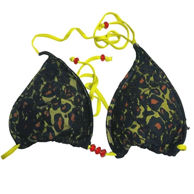 Sinful by Affliction 太阳能比基尼上衣女式 XS 双面游泳豹 全新 — 第 1/3 张图片