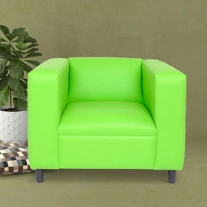 Green Faux Leather Sofa Chair, Modern Sofa Chair for Living Room, Bedroom and Ap - Picture 1 of 5