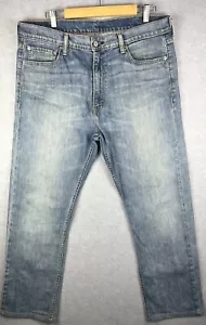 Levis Denim Jeans 513 Mens Blue Slim Fit Straight Leg Size W38 L34 S40196 - Picture 1 of 12