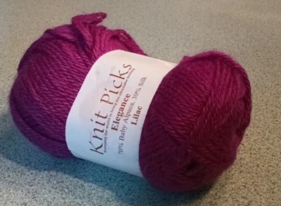 Knit Picks "Elegance" Baby Alpaca & Silk Yarn Lilac Color 50 g 110 yards - Image 1 of 3