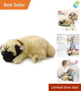 Pug cachorro abrazable realista - compañero de peluche interactivo a batería - Imagen 1 de 10