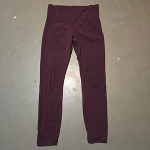 Leggings aderenti Athleta High Rise Elation 7/8 colore bordeaux antico taglia small - Foto 1 di 5