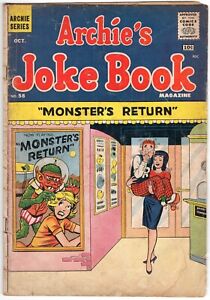 ARCHIE'S JOKE BOOK #58 1961 MONSTER MOVIE COVER  LOW GRADE Silver Age Comic