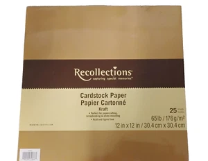 Recollections Cardstock paper KRAFT  12 in x 12 in / 30.4cm x 30.4 cm - Picture 1 of 1